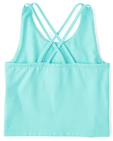 Girls Quick Dry Cross Back Tank Top