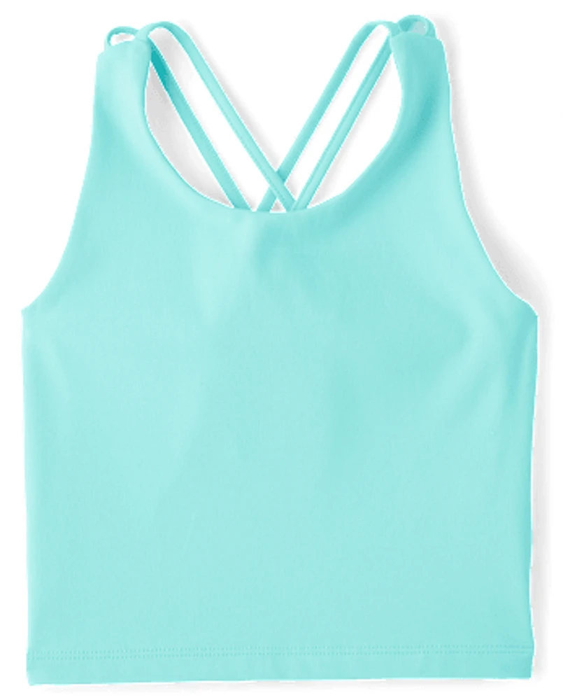 Girls Quick Dry Cross Back Tank Top