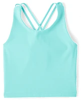 Girls Quick Dry Cross Back Tank Top