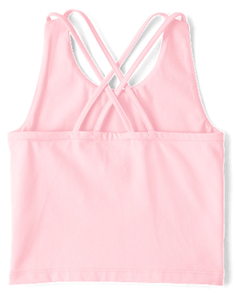 Girls Quick Dry Cross Back Tank Top