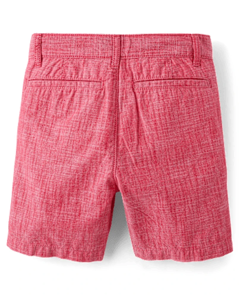 Boys Textured Chino Shorts