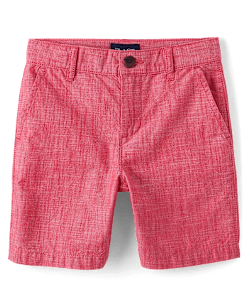 Boys Textured Chino Shorts