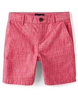 Boys Textured Chino Shorts