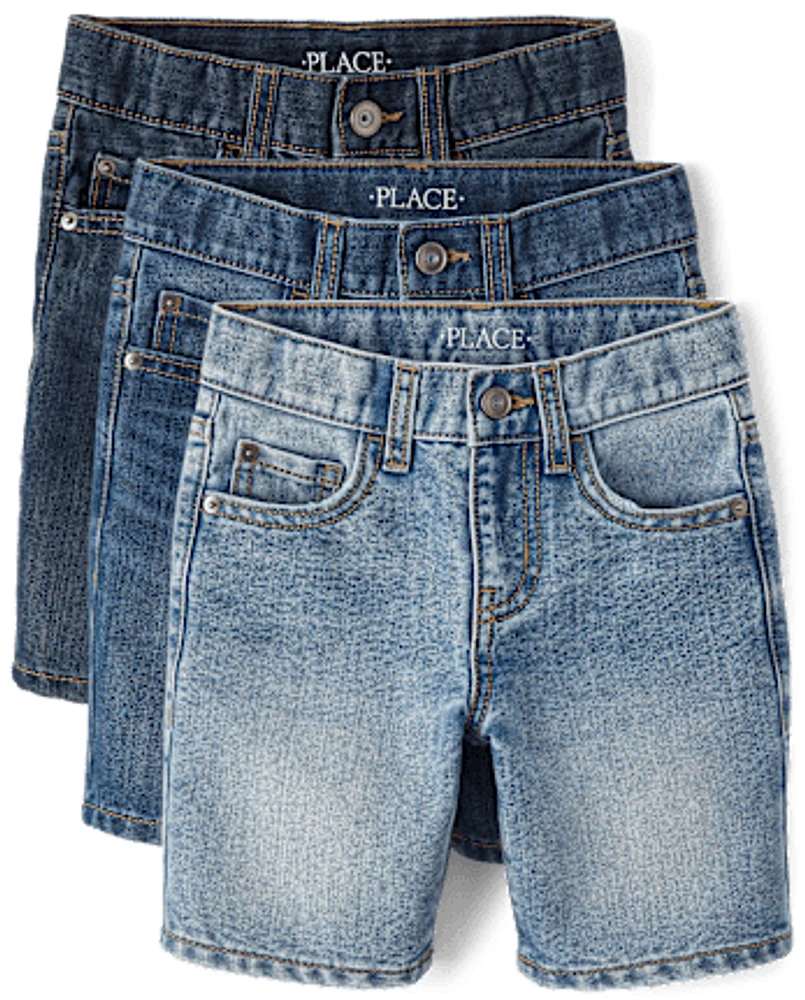 Boys Denim Shorts 3-Pack