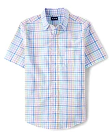 Mens Dad And Me Gingham Poplin Button Up Shirt