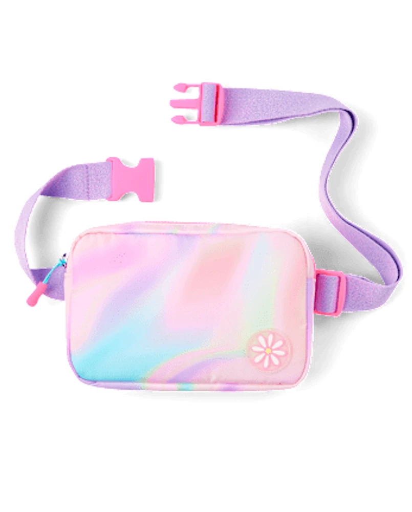 Girls Rainbow Tie Dye Belt Bag