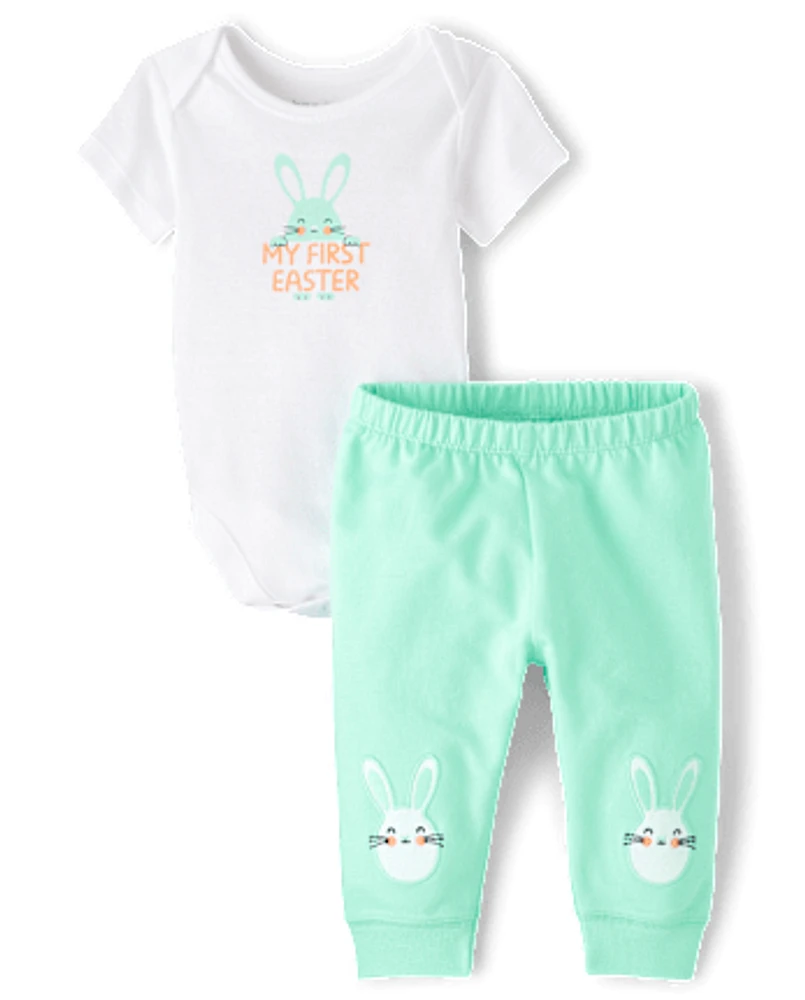 Unisex Baby First Easter 2-Piece Playwear Set