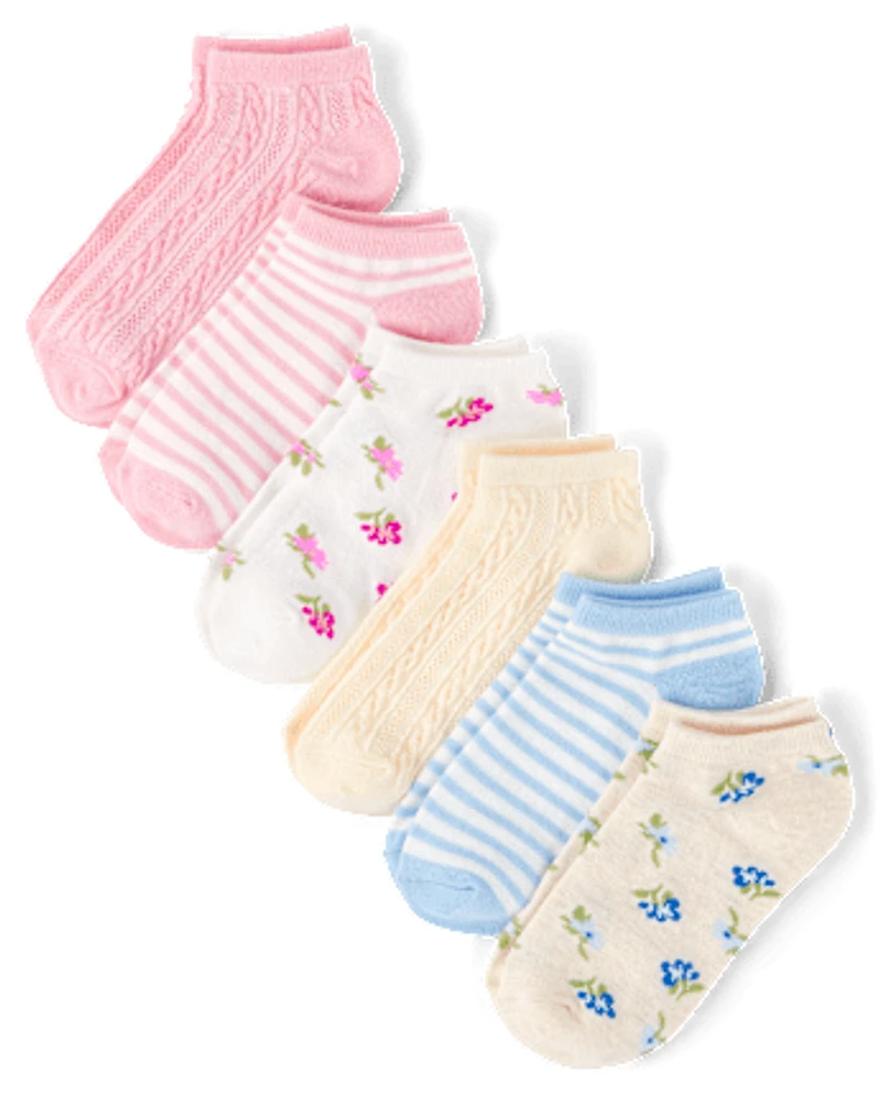 Lot de 6 socquettes Fille Floral