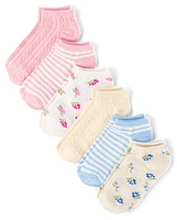 Lot de 6 socquettes Fille Floral