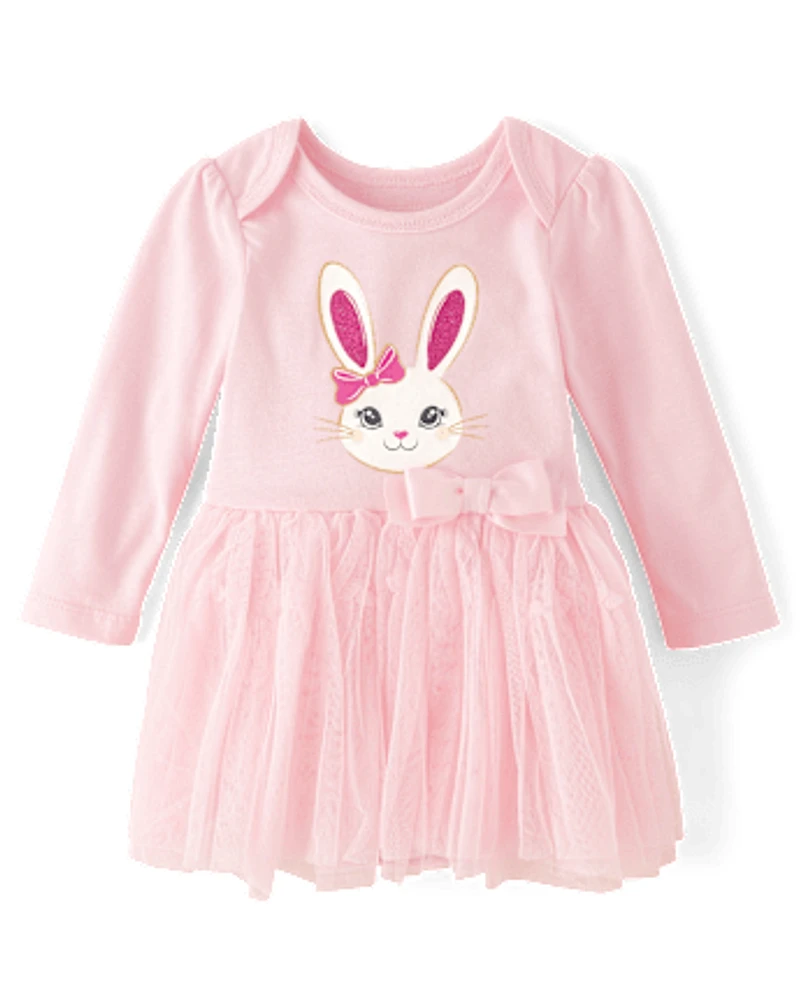 Baby Girls Bunny Tutu Bodysuit Dress