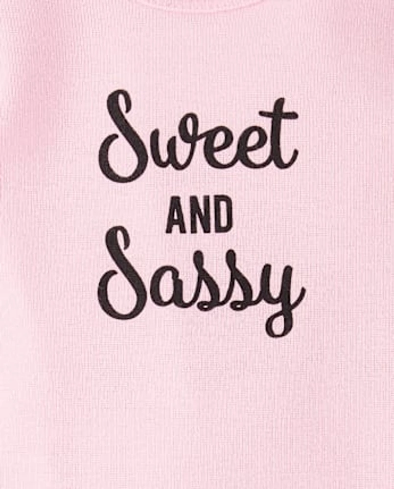 Baby Girls Sweet And Sassy Bodysuit 4-Pack