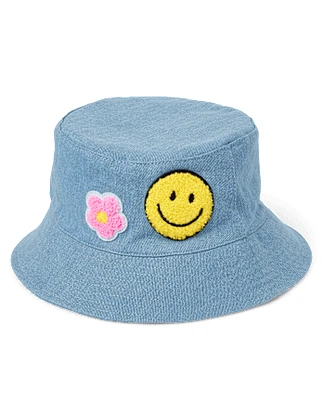 Girls Embroidered Icon Bucket Hat