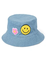 Girls Embroidered Icon Bucket Hat