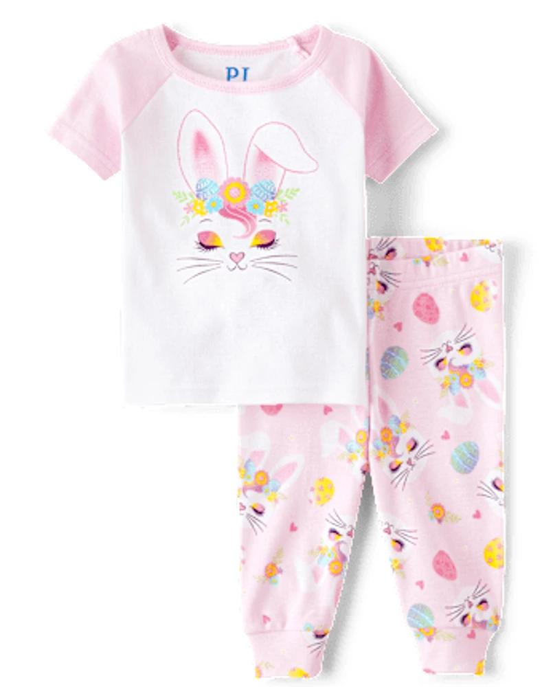 Baby And Toddler Girls Bunny Snug Fit Cotton Pajamas