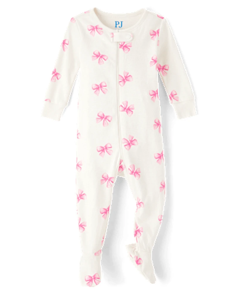 Bébé Et tout-petit, fille Pyjama une pièce à pieds en coton Boucle Snug Fit