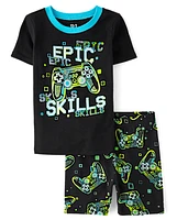 Boys Gamer Epic Skills Snug Fit Cotton Pajamas