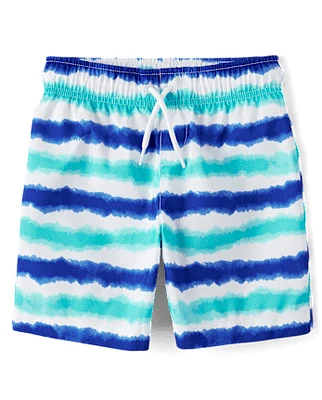 Boys Print Swim Trunks