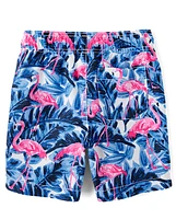 Boys Print Swim Trunks