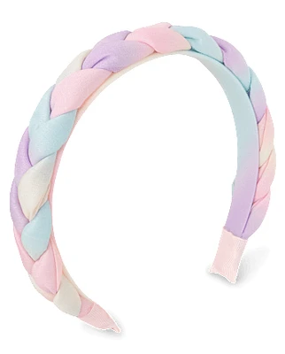 Girls Rainbow Braided Headband