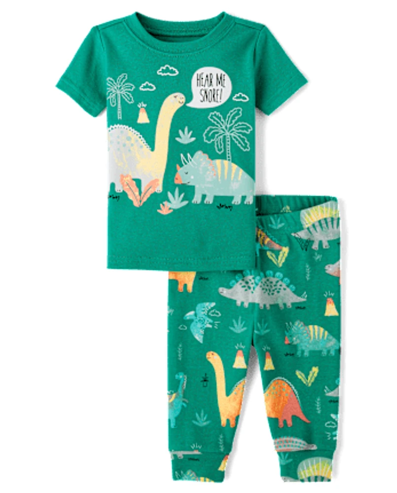 Baby And Toddler Dino Snug Fit Cotton Pajamas