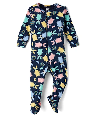 Baby And Toddler Boys Matching Family Bunny Snug Fit Cotton Footed One Piece Pajamas