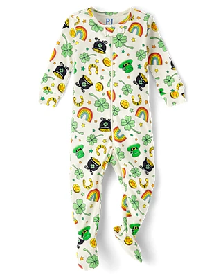 Unisex Baby St. Patrick's Day Snug Fit Cotton Footed One Piece Pajamas