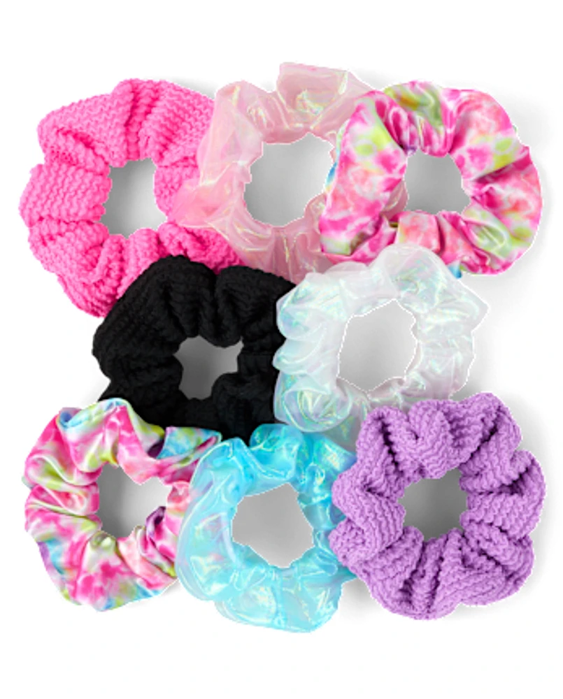 Girls Ruched Scrunchie 8-Pack