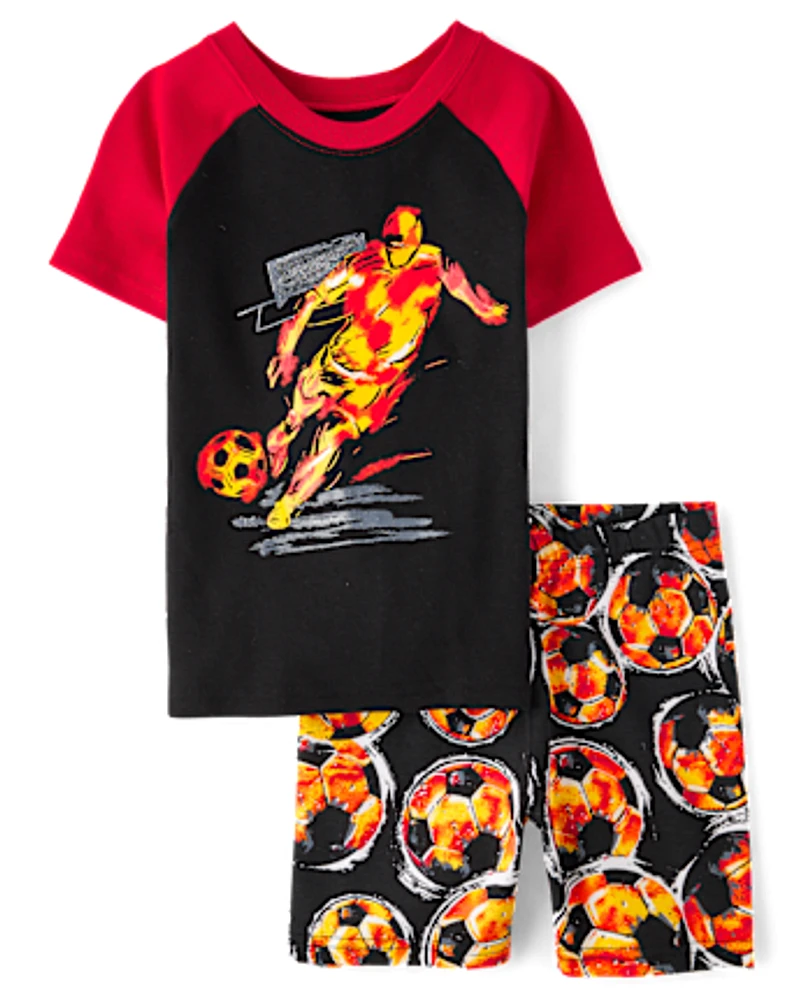 Boys Soccer Snug Fit Cotton Pajamas