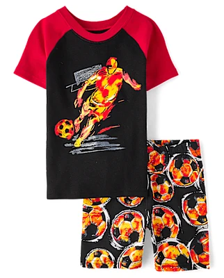 Boys Soccer Snug Fit Cotton Pajamas