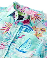 Baby And Toddler Boys Matching Family Tropical Button Up Shirt