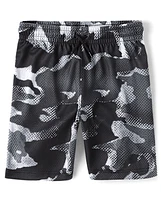 Boys Print Mesh Basketball Shorts