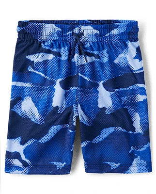 Boys Print Mesh Basketball Shorts