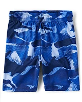 Boys Print Mesh Basketball Shorts
