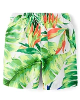 Boys Print Swim Trunks