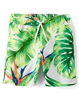 Boys Print Swim Trunks