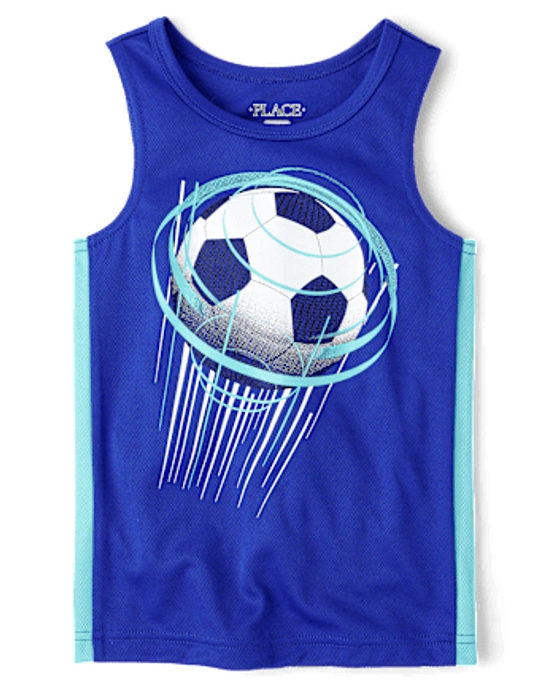 Boys Soccer Mesh  Performance Muscle Tank Top