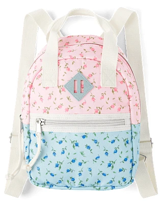 Girls Floral Mini Backpack