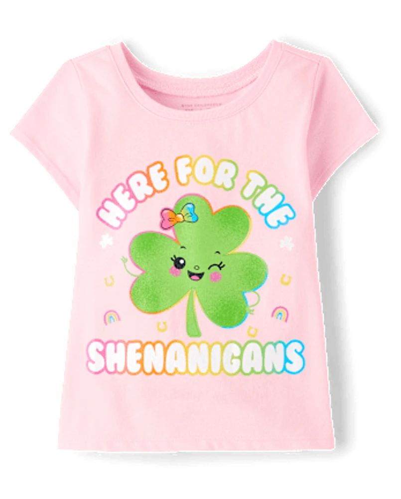 Baby And Toddler Girls St. Patrick's Day Shenanigans Graphic Tee