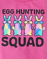 Baby And Toddler Girls Matching Family Easter Egg Hunting Squad Graphic Tee