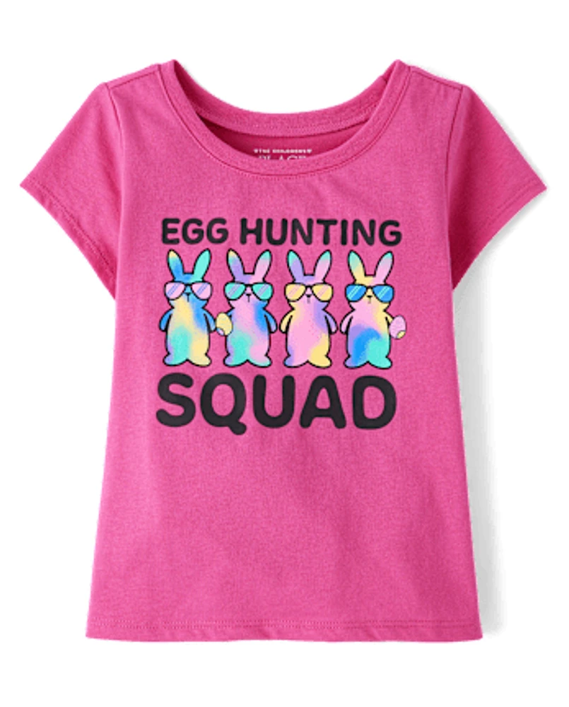 Baby And Toddler Girls Matching Family Easter Egg Hunting Squad Graphic Tee