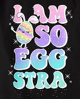 Girls Easter Eggstra Graphic Tee