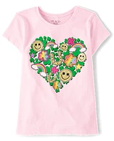 Girls St. Patrick's Day Heart Graphic Tee