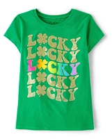 Fille St. Patrick's Day Lucky T-shirt imprimé