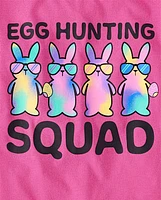 Girls Matching Family Easter Egg Hunting Squad Graphic Tee