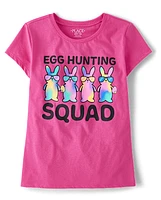 Girls Matching Family Easter Egg Hunting Squad Graphic Tee