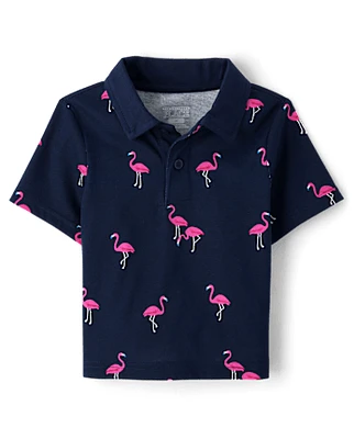 Baby And Toddler Boys Flamingo Polo