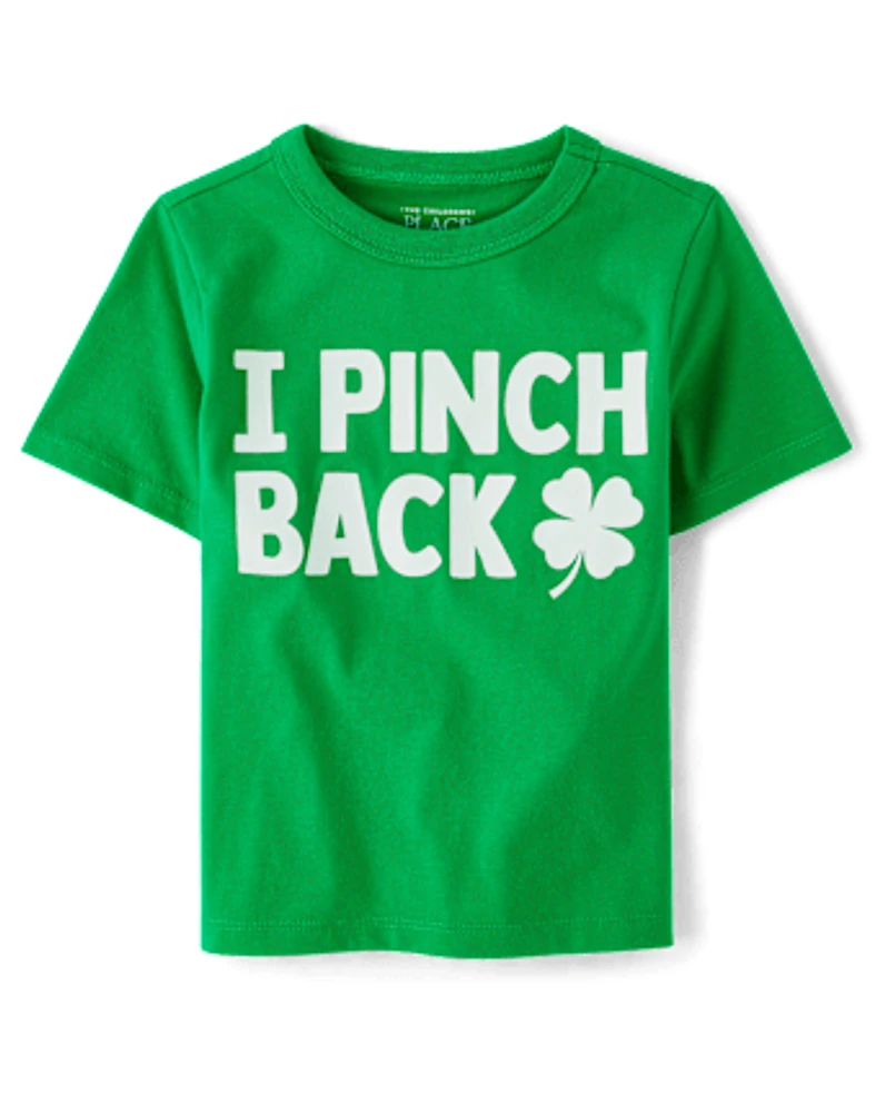 Baby And Toddler Boys St. Patrick's Day I Pinch Back Graphic Tee