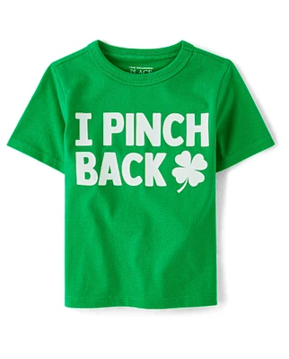 Baby And Toddler Boys St. Patrick's Day I Pinch Back Graphic Tee