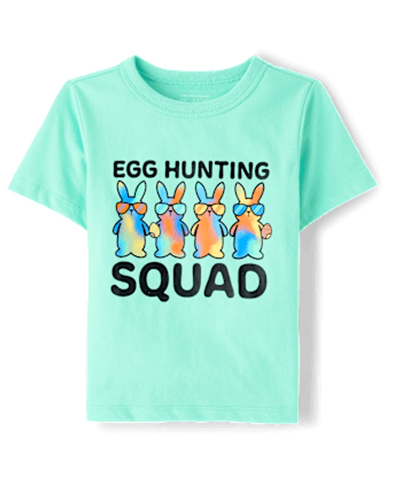 Baby And Toddler Matching Family Easter Egg Hunting Squad Graphic Tee