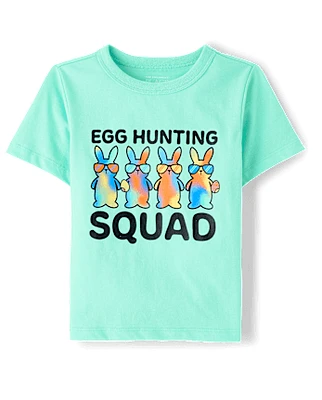 Baby And Toddler Matching Family Easter Egg Hunting Squad Graphic Tee